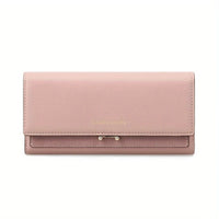 Elegant Long Wallet – Spacious & Stylish PU Leather Purse-Pink-State of Style
