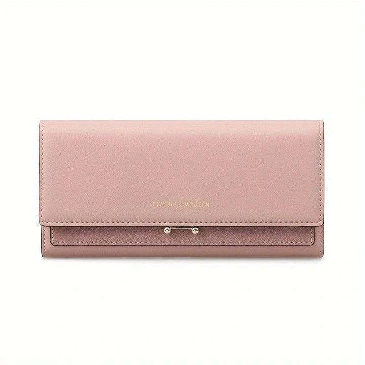 Elegant Long Wallet – Spacious & Stylish PU Leather Purse-Pink-State of Style