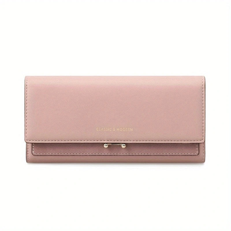 Elegant Long Wallet – Spacious & Stylish PU Leather Purse-Pink-State of Style