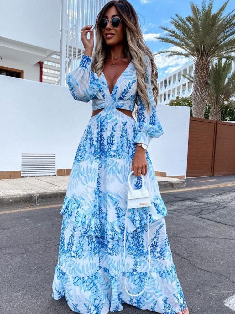 Elegant Maxi Dress | Comfortable & Stylish Women's Wear-Blue-S-State of Style