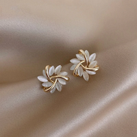 Elegant Opal Petal Stud Earrings | Women's Jewellery-State of Style