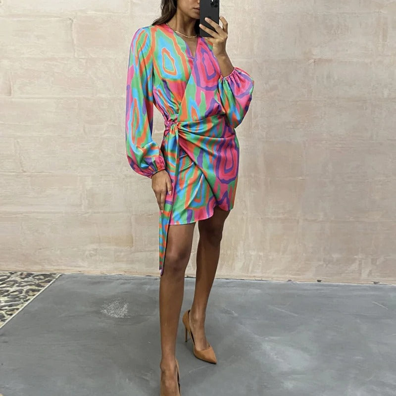 Elegant Printed Summer Dress – Elodie-S-State of Style