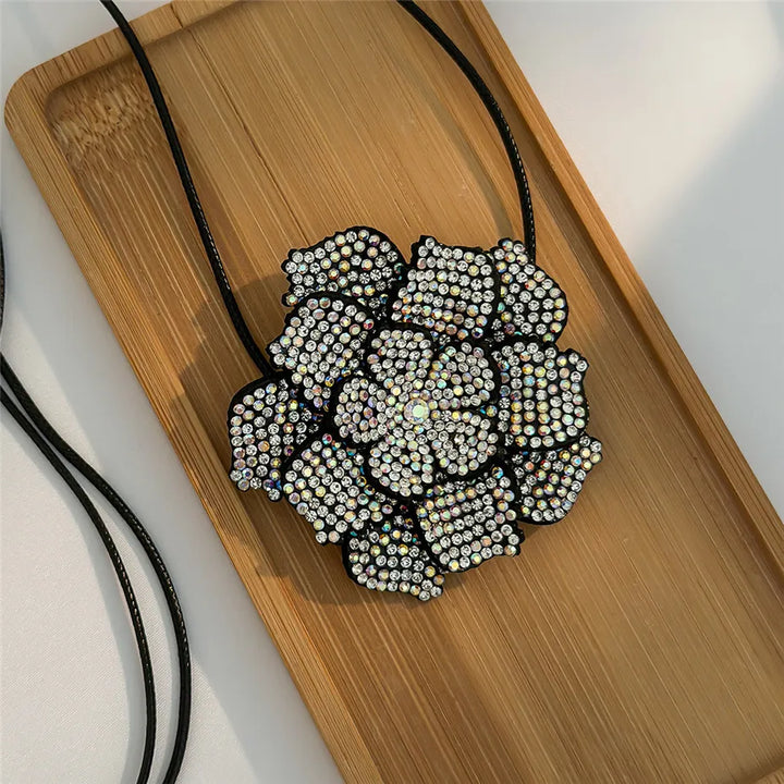 Elegant Rhinestone Rose Choker Necklace | Sophisticated Jewellery for Women-State of Style
