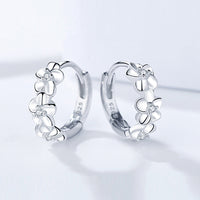 Elegant Silver Earrings with Floral Design-State of Style