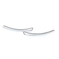 Elegant Sterling Silver Ear Cuff for Women | Smooth Long Line Design-Silver-State of Style