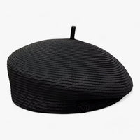 Elegant straw fedora hat for women – Élan-Black-State of Style