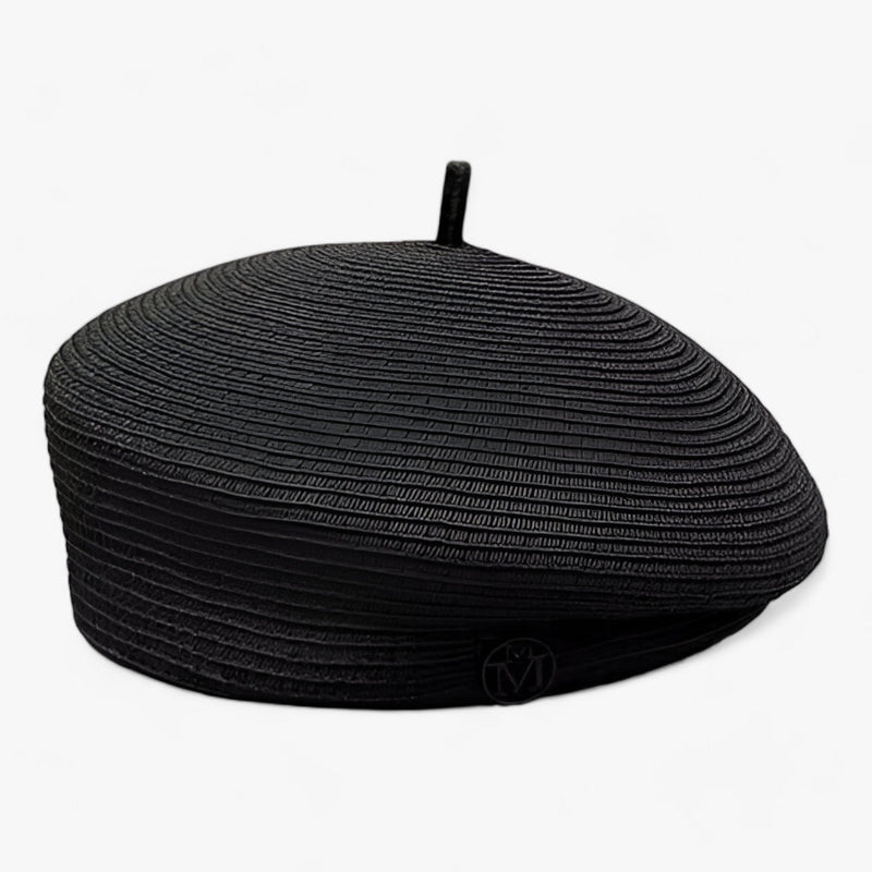 Elegant straw fedora hat for women – Élan-Black-State of Style