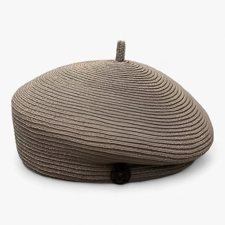 Elegant straw fedora hat for women – Élan-Gray-State of Style