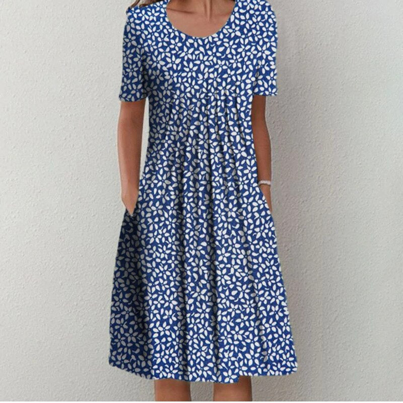Elegant Summer Dress - Luna-Light Blue-S-State of Style