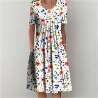 Elegant Summer Dress - Luna-White-Red-S-State of Style