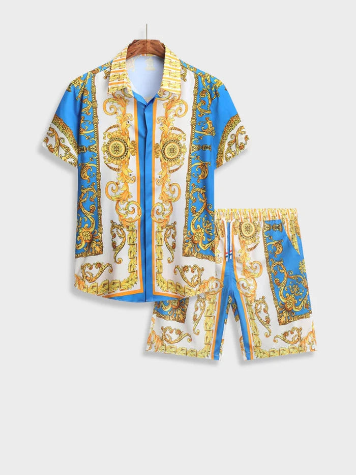 Elegant Summer Set | Italian Baroque Style-Sky Blue-M-State of Style
