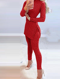 Elegant Two-Piece Set | Celine Ensemble-Red-S-State of Style