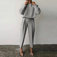 Elegant Two-Piece Set | Chic Women's Suit | Stylish and Comfortable-Gray-S-State of Style