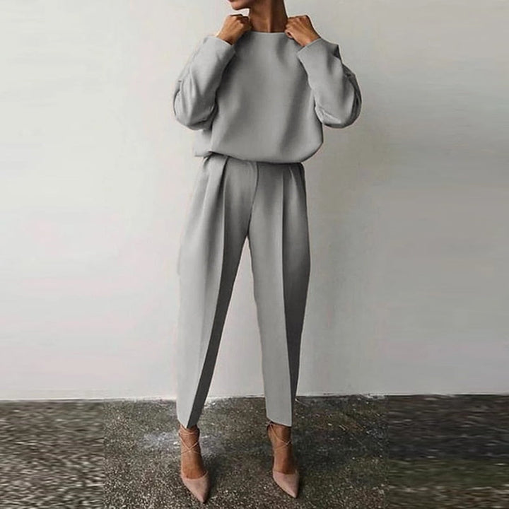 Elegant Two-Piece Set | Chic Women's Suit | Stylish and Comfortable-Gray-S-State of Style