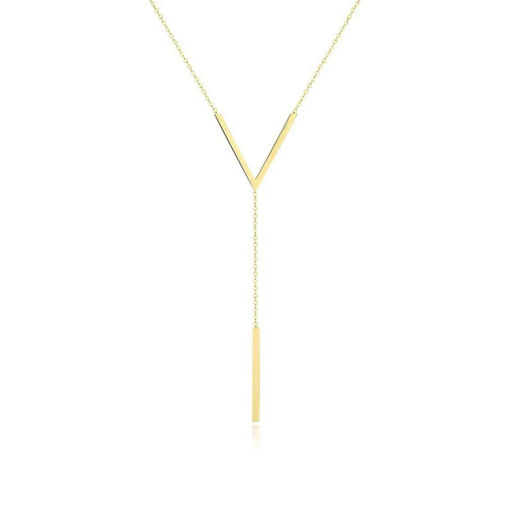 Elegant V-Shaped Gold Necklace | Timeless Style-State of Style