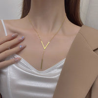 Elegant V-Shaped Gold Necklace | Timeless Style-State of Style