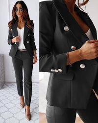 Elegant Women's Autumn Winter Set | Noble Design Jewellery-Black-S-State of Style
