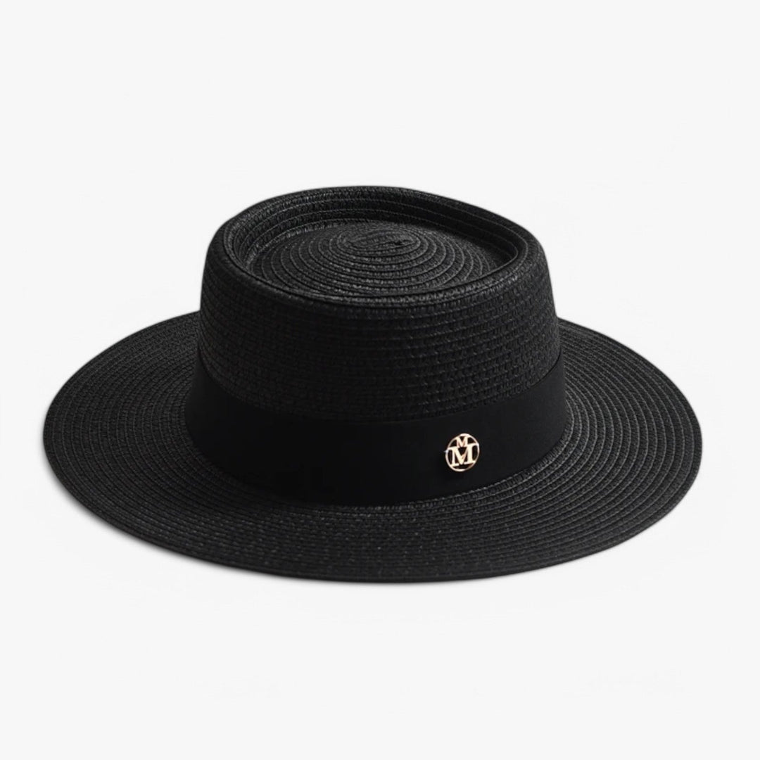 Elegant women's straw hat – Soleil-Black-State of Style