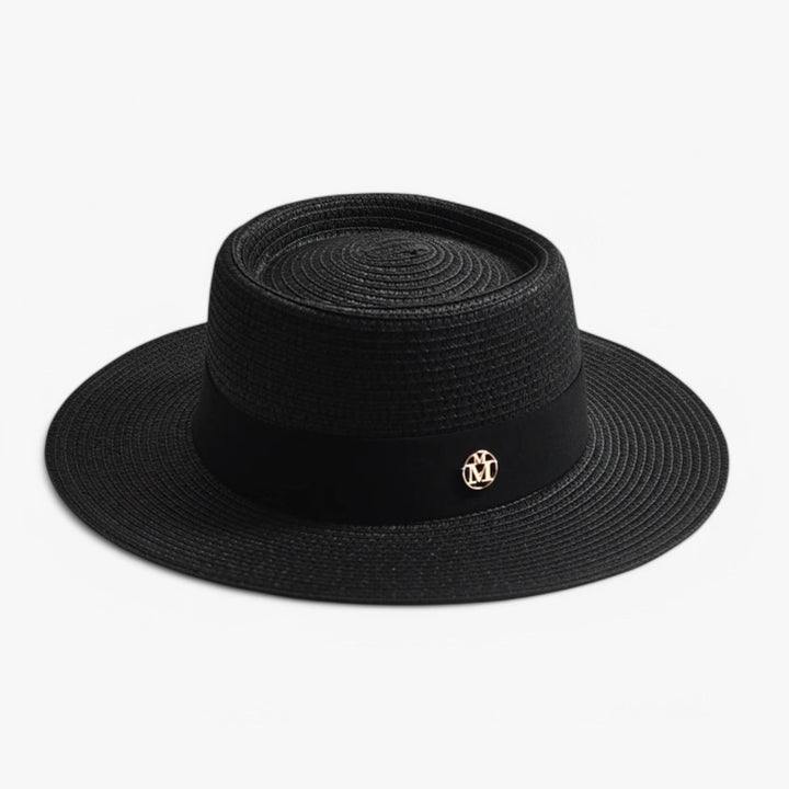 Elegant women's straw hat – Soleil-Black-State of Style