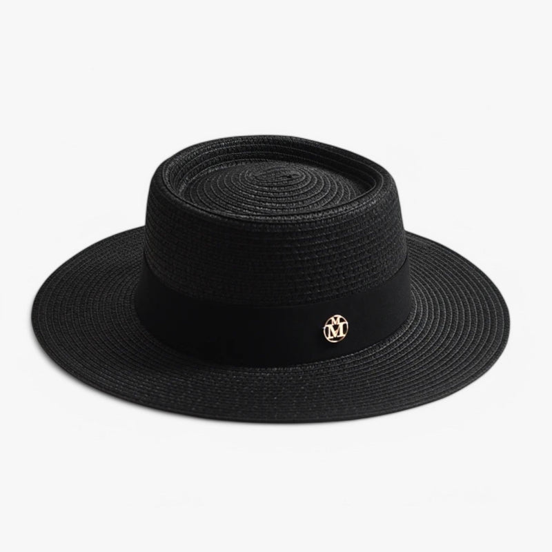Elegant women's straw hat – Soleil-Black-State of Style