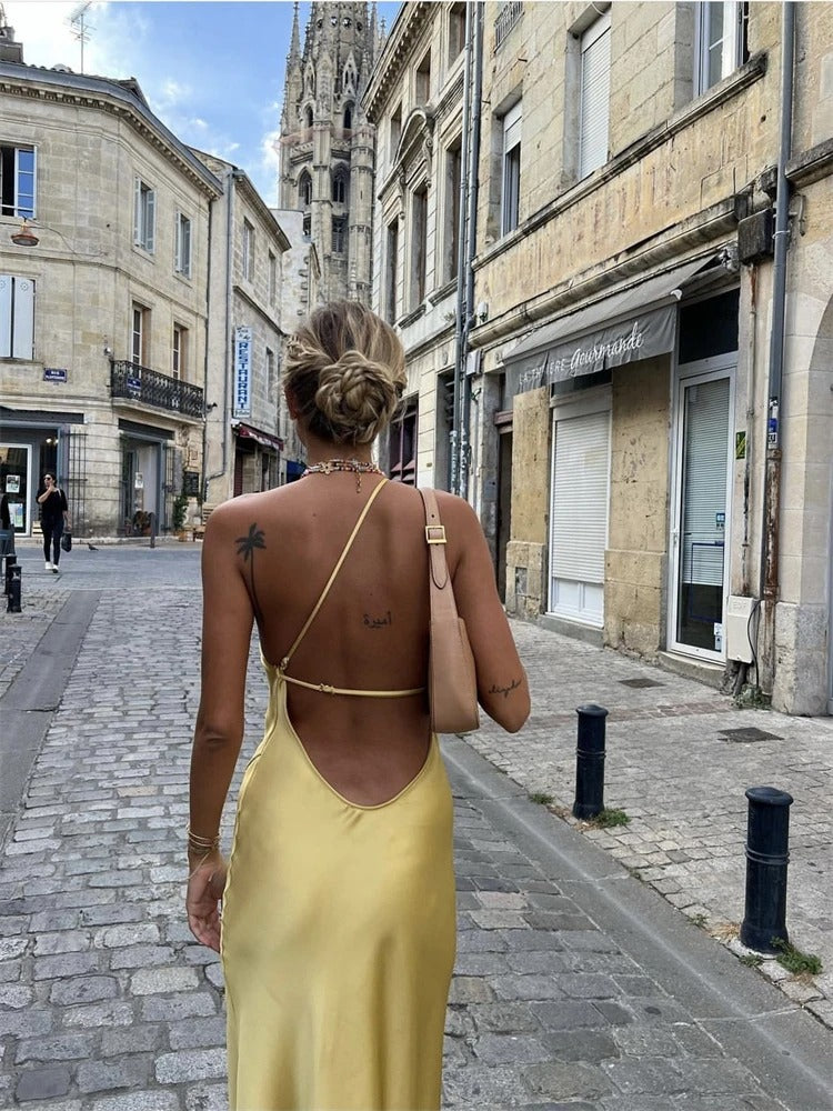 Elegant Yellow Summer Dress – Juliette-XS-State of Style
