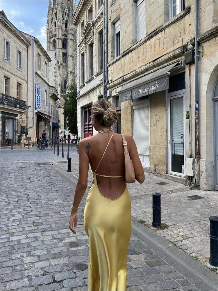 Elegant Yellow Summer Dress – Juliette-XS-State of Style
