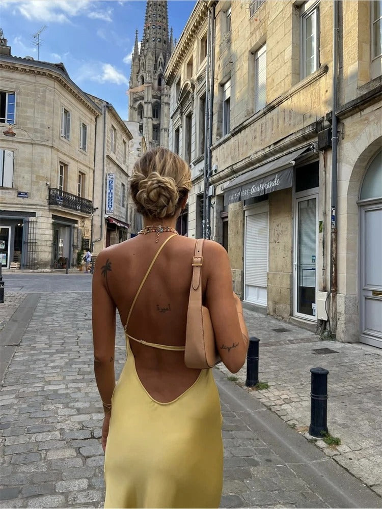 Elegant Yellow Summer Dress – Juliette-XS-State of Style
