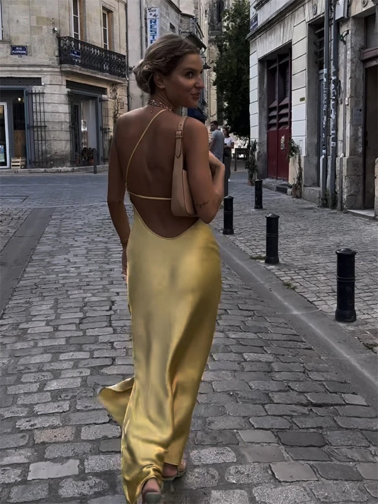 Elegant Yellow Summer Dress – Juliette-XS-State of Style