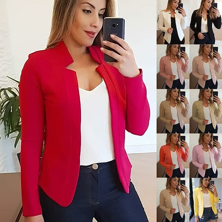ElegantBlazer | Chic Women's Blazer-Apricot Grey-S-State of Style