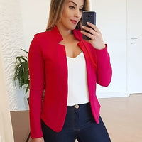 ElegantBlazer | Chic Women's Blazer-Red-S-State of Style