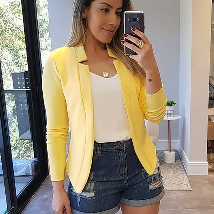 ElegantBlazer | Chic Women's Blazer-Yellow-L-State of Style