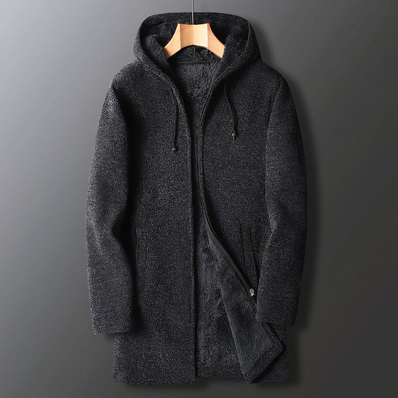 Warm Men's Fleece Jacket with Hood – Marcus