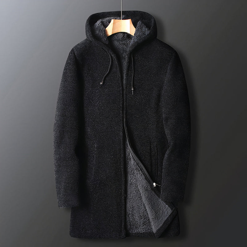 Warm Men's Fleece Jacket with Hood – Marcus