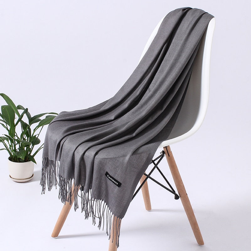 ElegantScarf | Women's Scarf-Grey-70-200CM-State of Style
