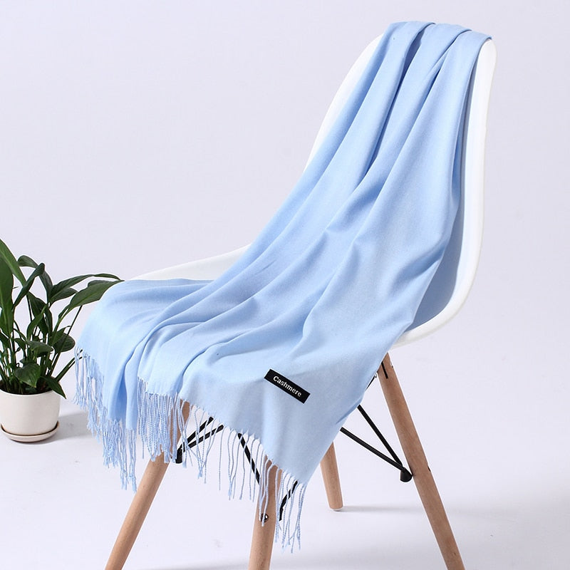 ElegantScarf | Women's Scarf-Light Blue-70-200CM-State of Style