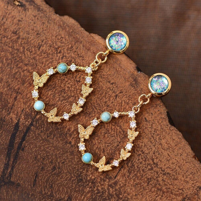 Elemental Opal Water Drop Earrings - Elyra-State of Style