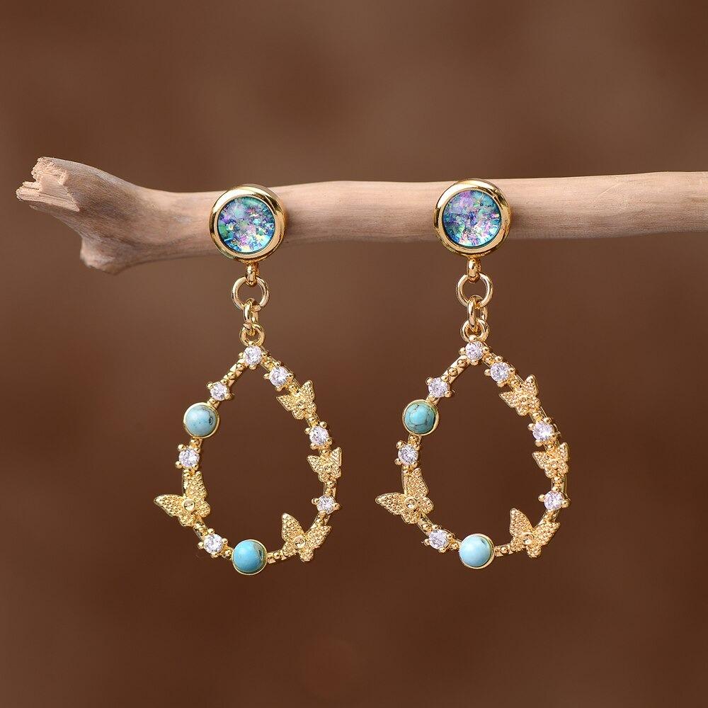 Elemental Opal Water Drop Earrings - Elyra-State of Style