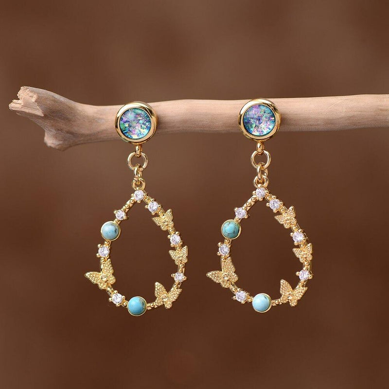 Elemental Opal Water Drop Earrings - Elyra-State of Style