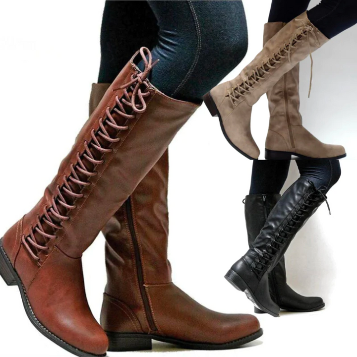 Elena Comfortable High Boots-Black-4-State of Style