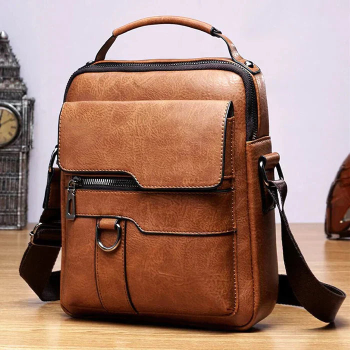 Elena Premium Leather Women's Shoulder Bag-Light Brown-State of Style