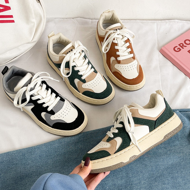 ElenaSneaks | Women's Trendy Sneakers-Green-4.5-State of Style