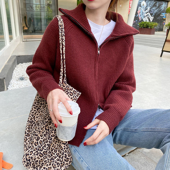 ElenasVest | Women's Knitted Vest-Burgundy Cardigan-One size fits all-State of Style