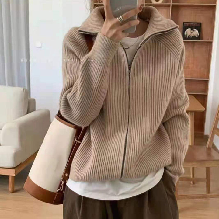 ElenasVest | Women's Knitted Vest-Khaki Cardigan-One size fits all-State of Style