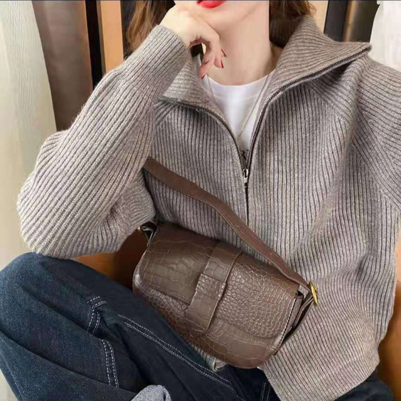 ElenasVest | Women's Knitted Vest-Light Grey Cardigan-One size fits all-State of Style