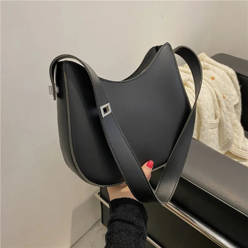 Eleonora Traditional Bag – Stylish PU Leather Crossbody Shoulder Bag-Black-State of Style