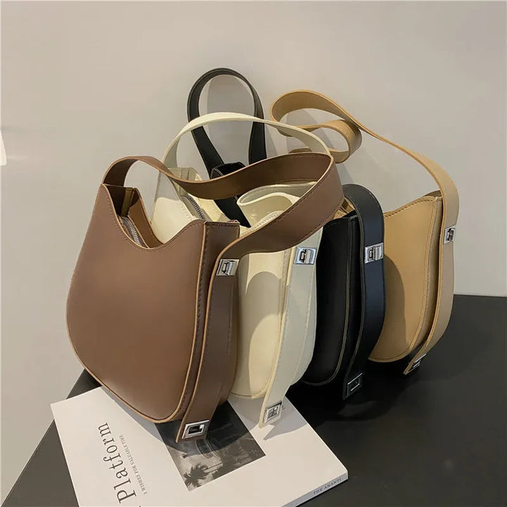 Eleonora Traditional Bag – Stylish PU Leather Crossbody Shoulder Bag-Khaki-State of Style