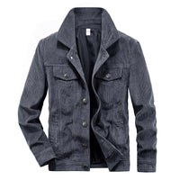 Elias Lightweight Corduroy Jacket for Men-Grey-M-State of Style