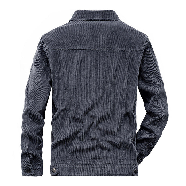 Elias Lightweight Corduroy Jacket for Men-Khaki-M-State of Style