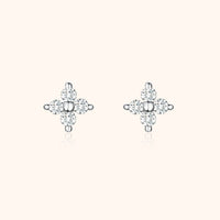 Elise Flower-Shaped Zirconia Earrings-State of Style