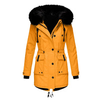 Elise Stylish Women's Winter Coat-Ochre Yellow-S-State of Style